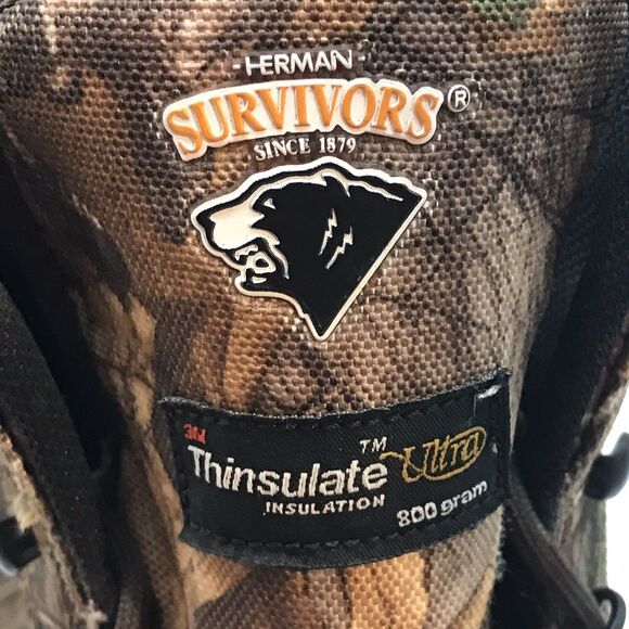 Herman Survivors 800g Thinsulate Boots Men's 8.5W Waterproof Camo Hunting Shoes - Picture 11 of 13